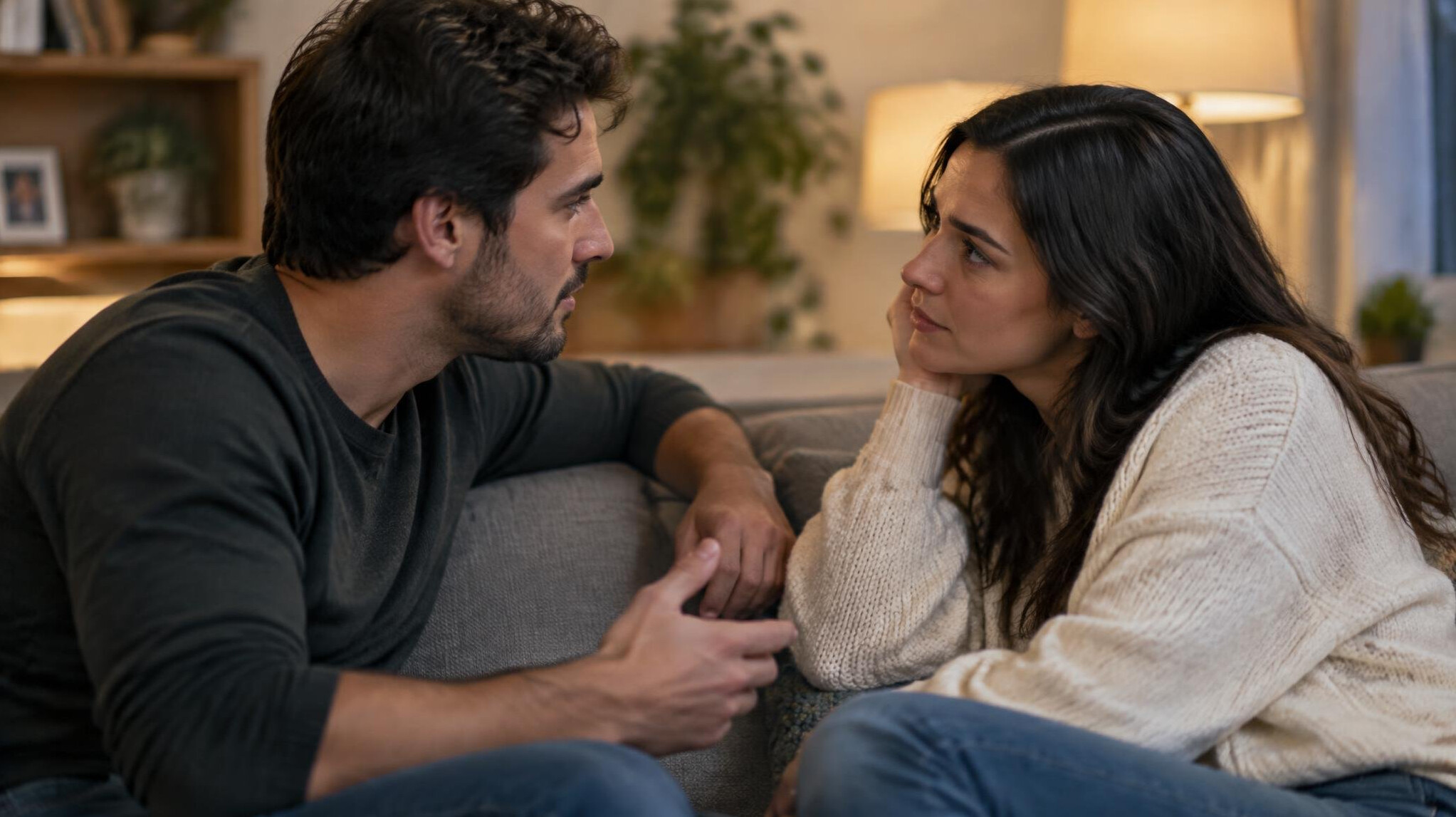 couple having deep conversation